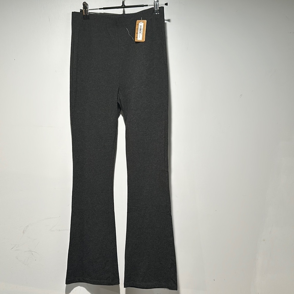 Dark charcoal gray Flared yoga Pants